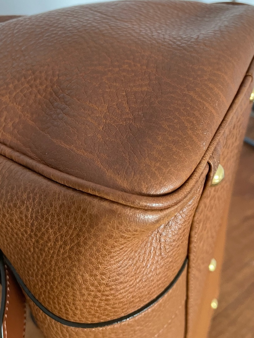 Longchamp x Kate Moss Gloucester Small Cognac Leather Satchel - Picture 9 of 12